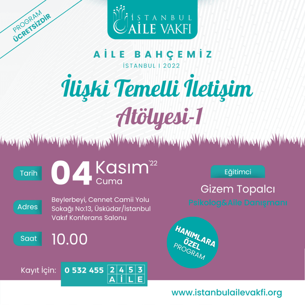 İlişki Temelli İletişim Atölyesi - 1