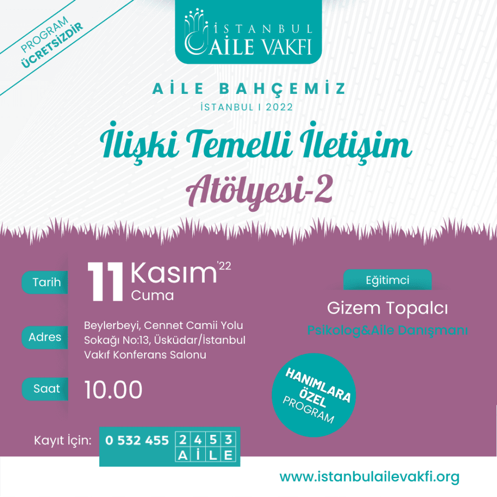 İlişki Temelli İletişim Atölyesi - 2