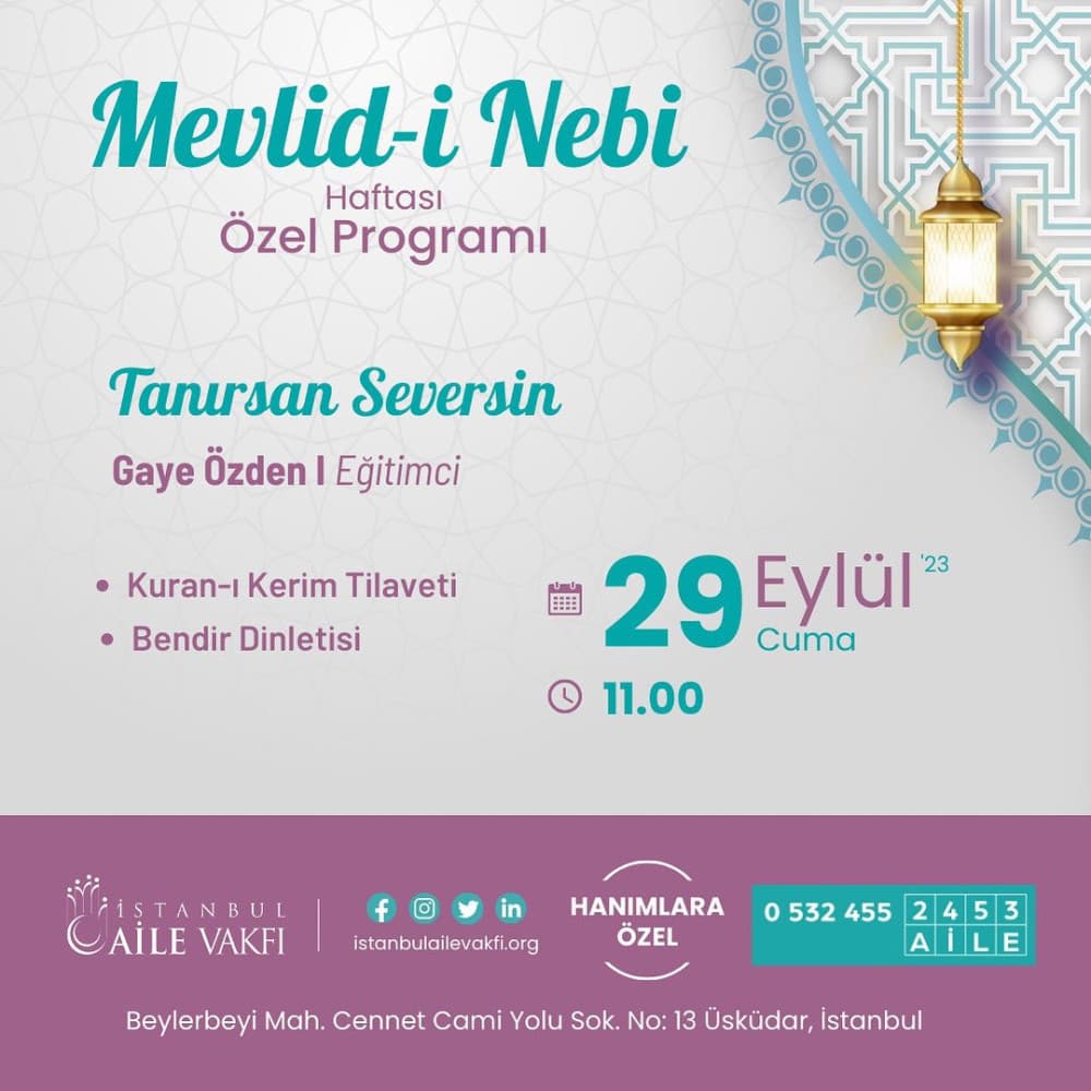Mevlid-i Nebî Haftası Özel Programı