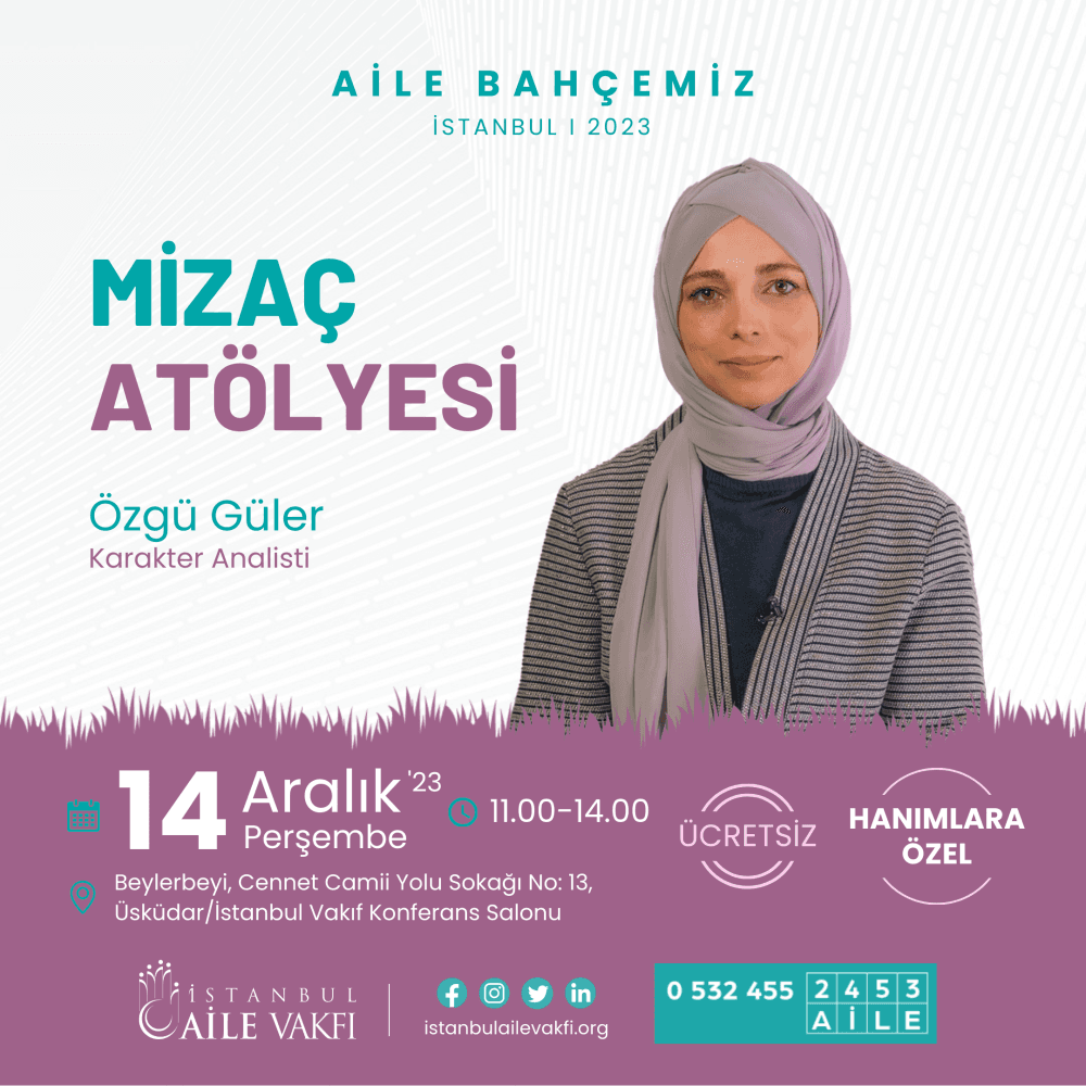 Mizaç Atölyesi (Kontenjanlıdır)