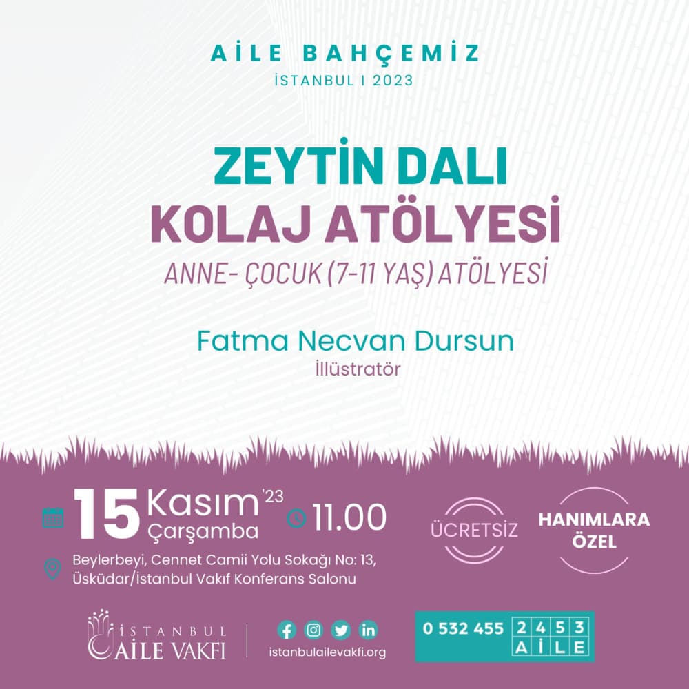 Zeytin Dalı Kolaj Atölyesi Anne - Çocuk (7-11 Yaş)
