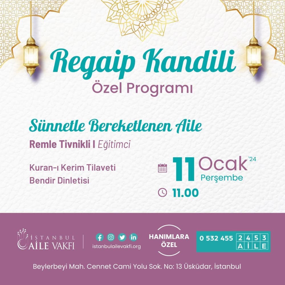 Regaip Kandil Özel Programı
