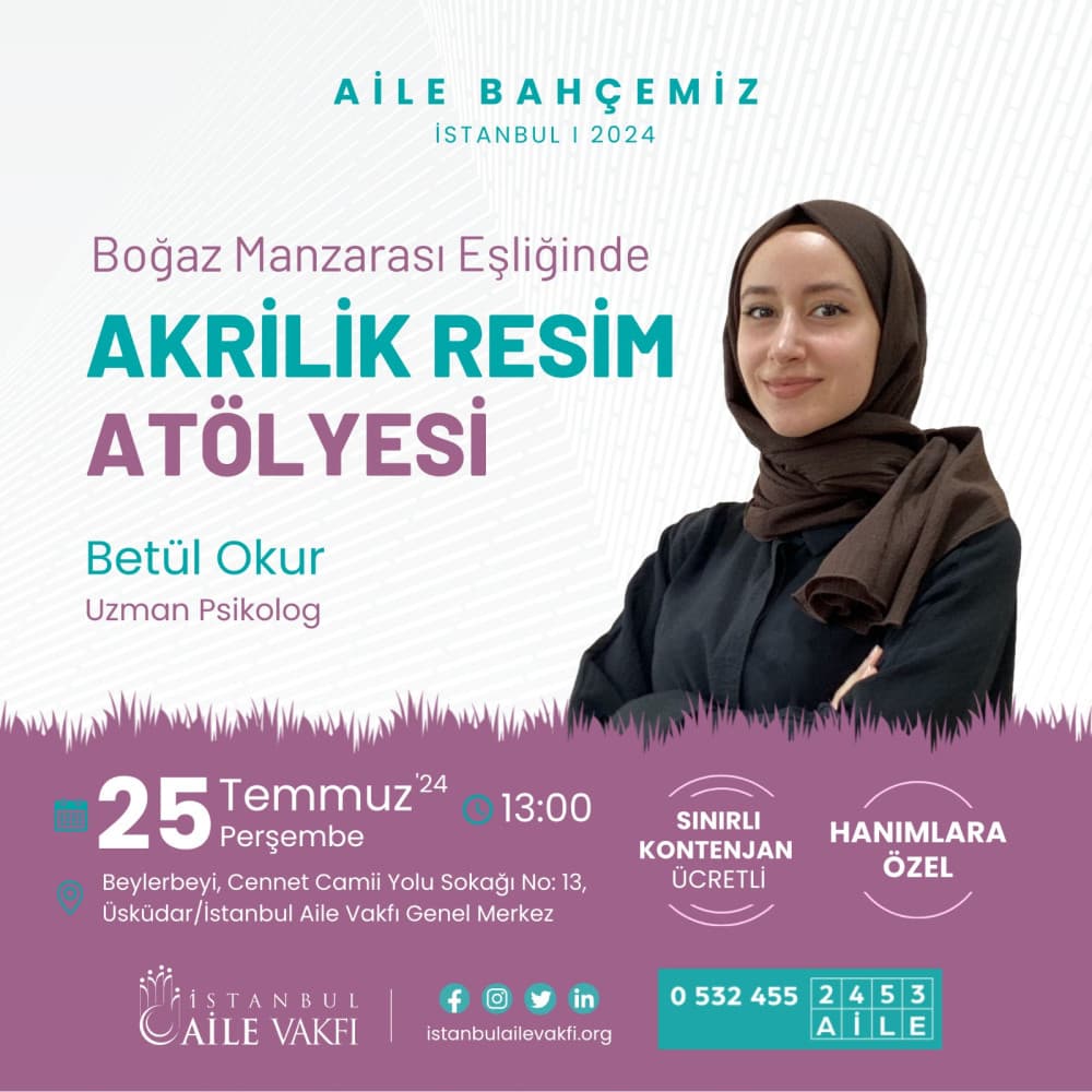 Boğaz Manzarası Eşliğinde "Akrilik Resim Atölyesi"