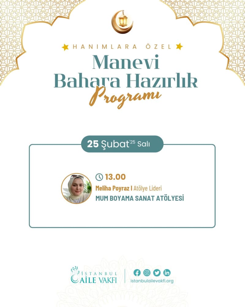 Manevi Bahara Hazırlık Programı Mum Boyama Sanat Atölyesi