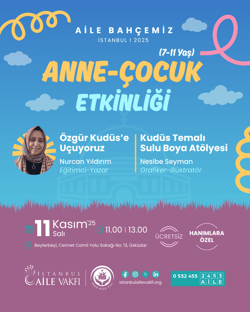 Özgür Kudüs’e Uçuyoruz Anne-Çocuk (7-11 Yaş) Etkinliği