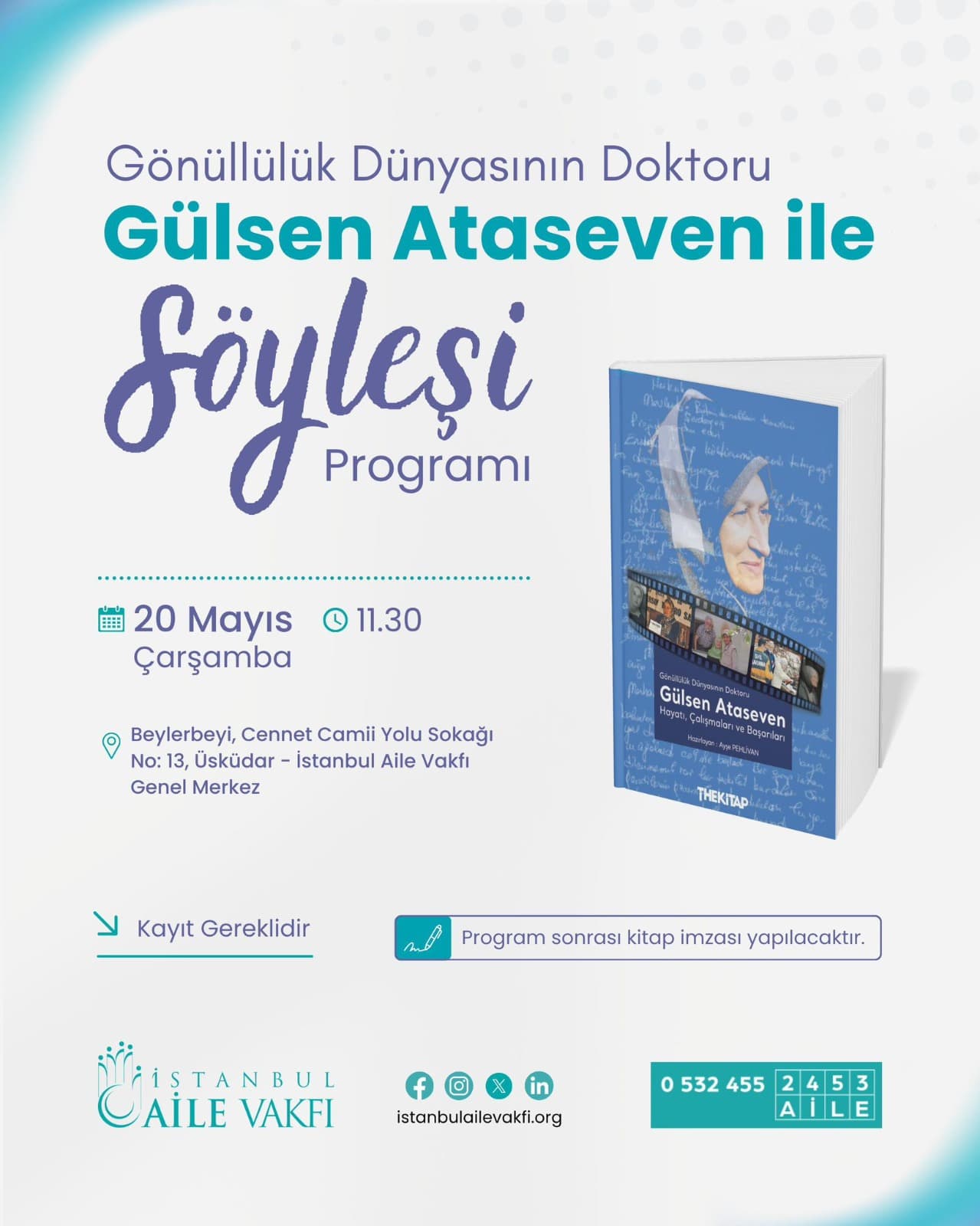 Gönüllülük Dünyasının Doktoru Gülsen Ataseven ile Söyleşi Programı